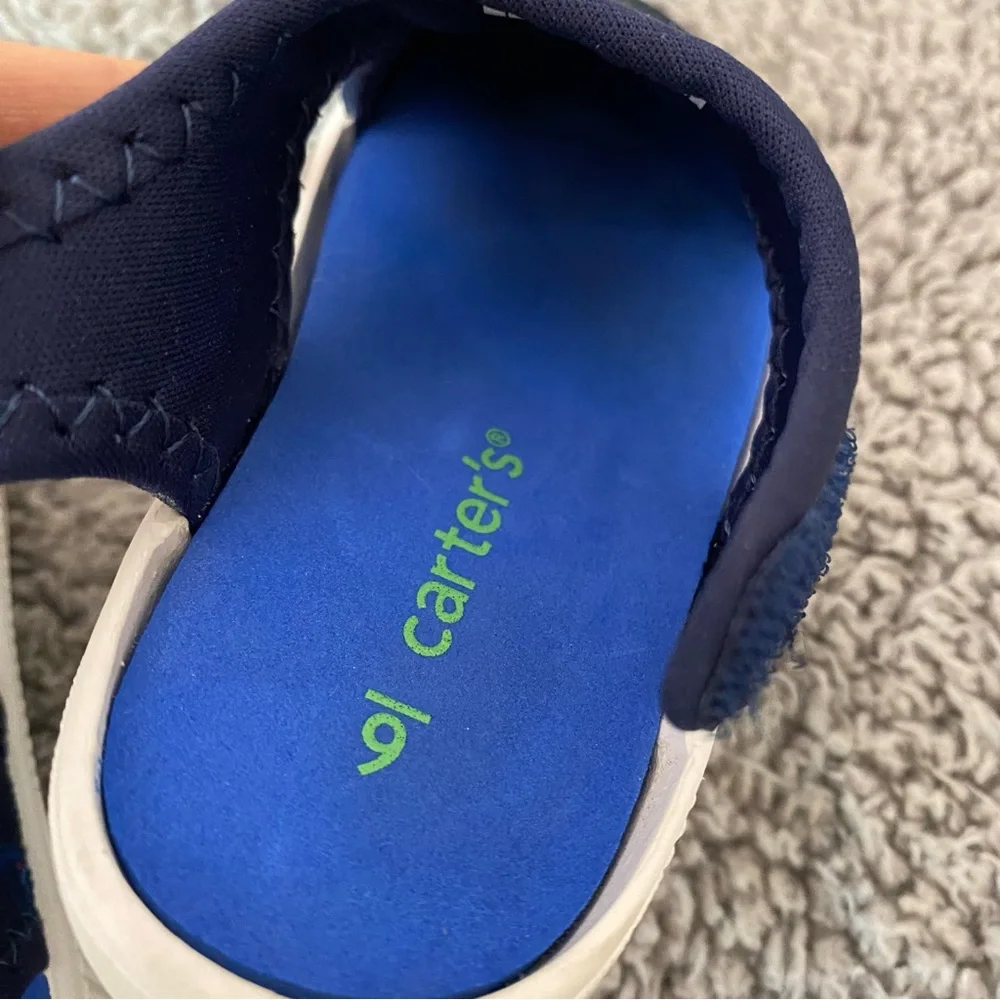 Toddler Boy Water Shoes Size 6 Navy Blue Dinosaurs Carter's